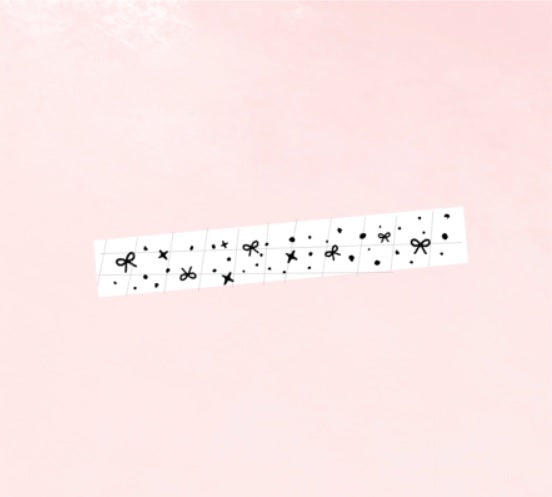 CLEAR Celestial Washi Tape // Header Overlay 6mm Perforated