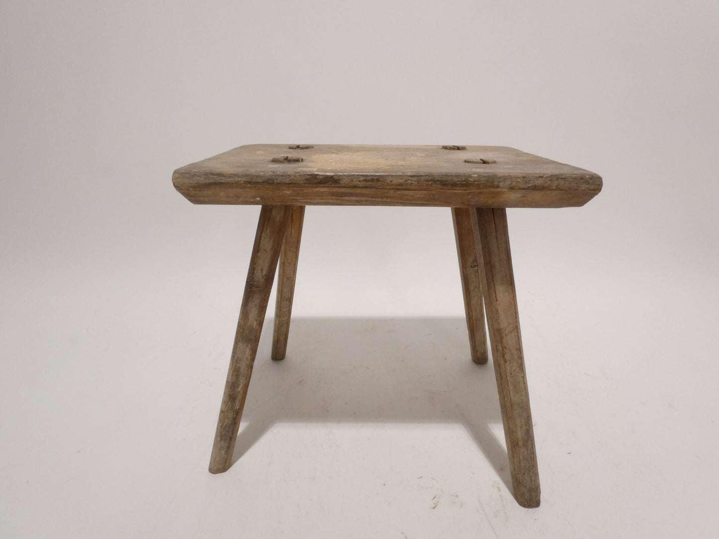 French Primitive Wood Side Table