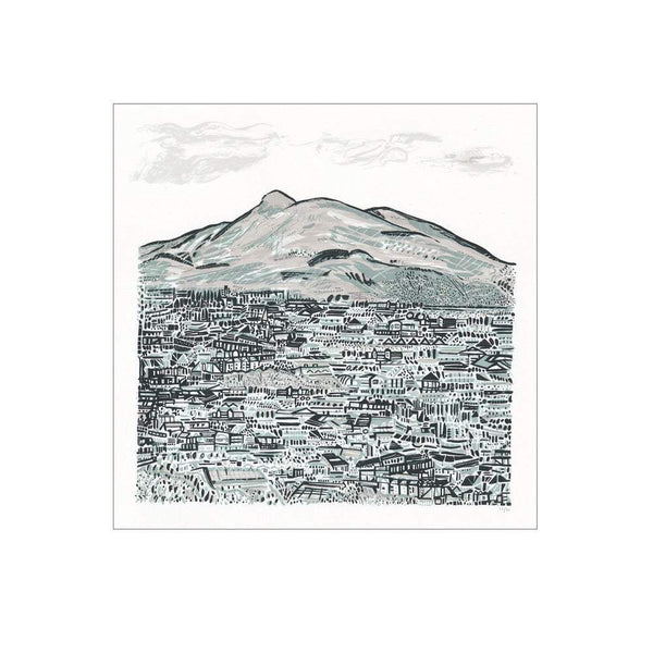 Arthur's Seat screen-print by Susie Wright