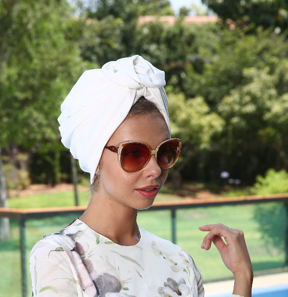 White Flower turban – Rona Hand Made Turbans