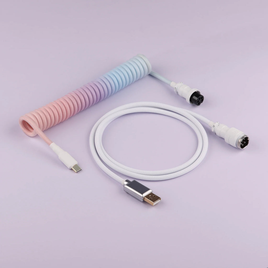 KeyOuest - Câble USB-C vers USB-C - 1.2 m - doré rose chrome