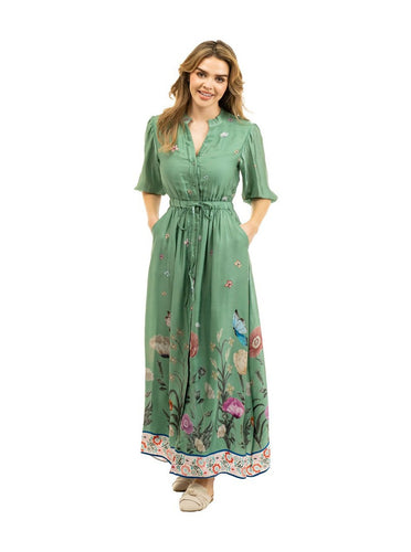 Beau & Ro Dress The Lily Maxi Dress | Secret Garden Green