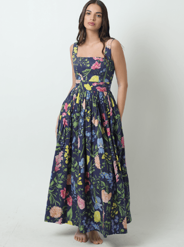 Kleid Dress Gala Dress in Navy Multi Garden