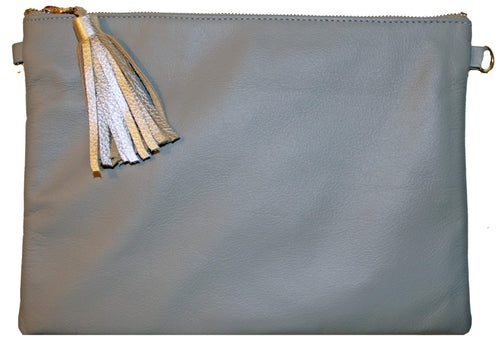 Beau & Ro Clutch + Crossbody Grey The Sconset Clutch + Crossbody Bag | Light Grey