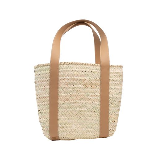 Beau & Ro Woven The Maroc Collection | Yasmine Tote in Greige