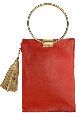 Beau & Ro Wristlet Red The Ring Wristlet | Red