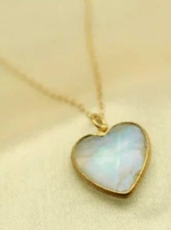 Diane Singh Jewelry Diane Singh | Moonstone Liba Big Heart Necklace