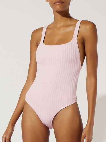 Solid & Striped Swimsuit Solid & Striped | The Toni - Solid Rib in Cotton Candy
