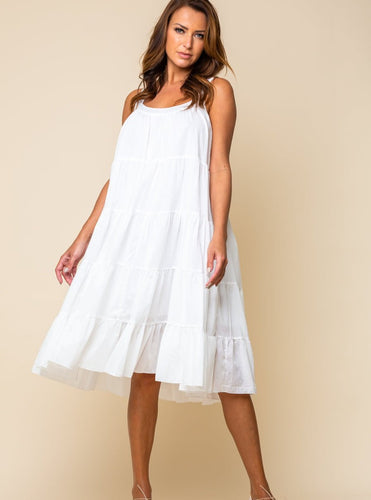 Vintage Ibiza Apparel Vintage Ibiza | White Short Cotton Voile Dress