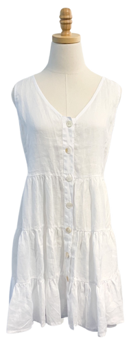 Vintage Ibiza Apparel Vintage Ibiza | White Short Linen Dress