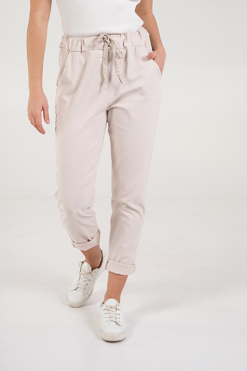 rolled up joggers