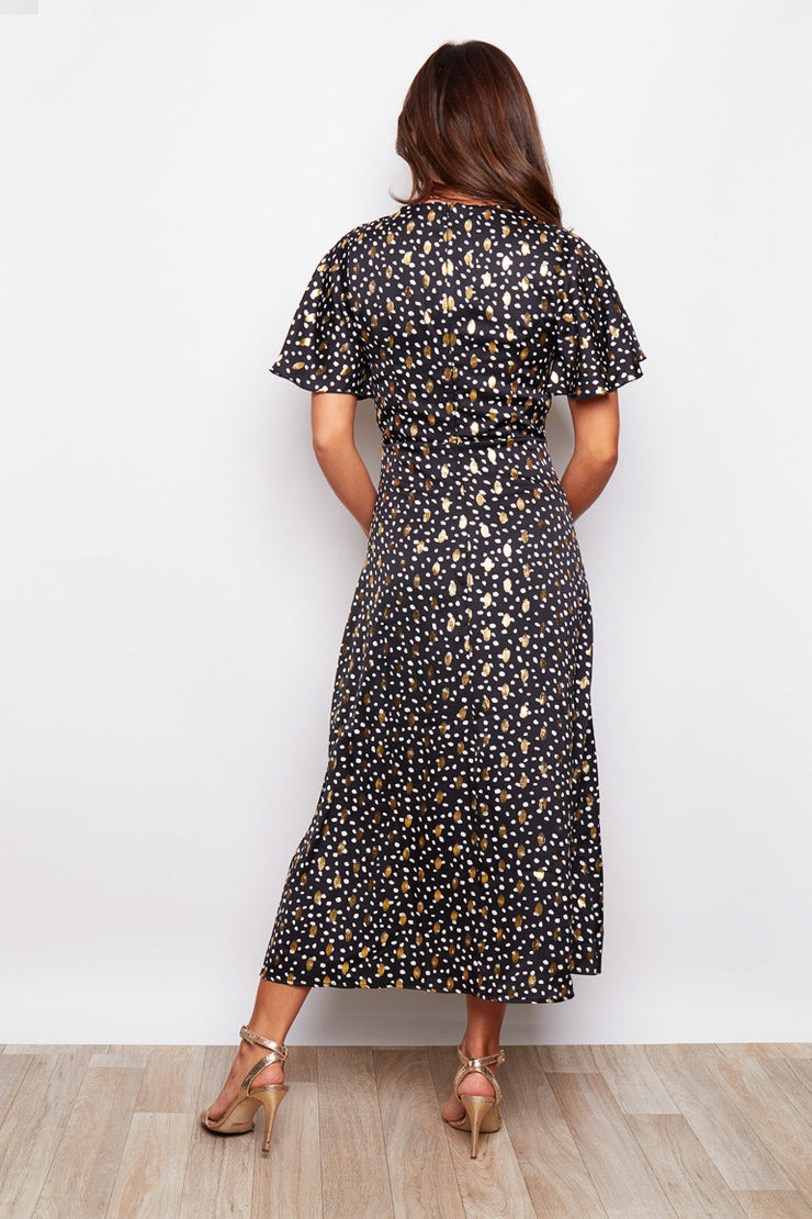 gold foil dress