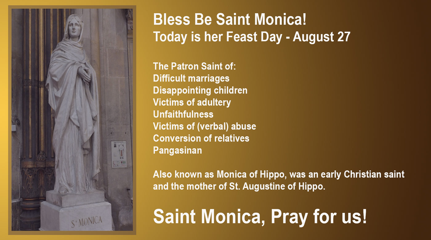 Feast of Saint Monica August 27 7 Sorrows Rosaries