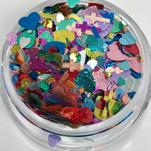 Rainbow Glitter - Confetti Glitter - Dot Glitter - Glitter Shapes - Ho –  Lisa's Bling Boutique