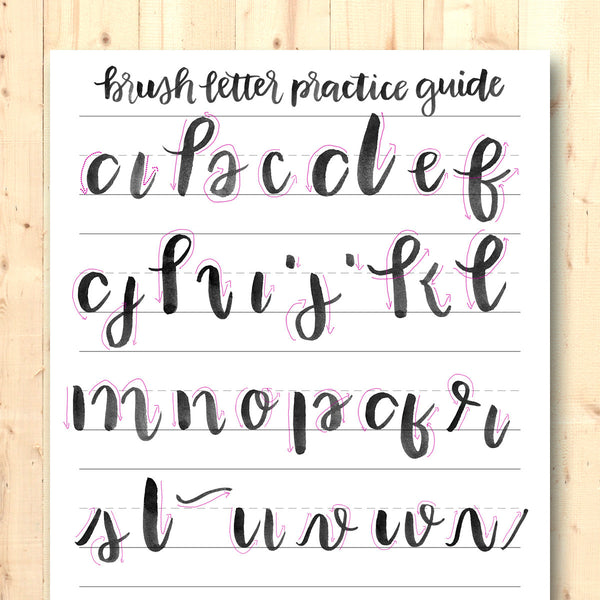 comprehensive brush letter practice guide