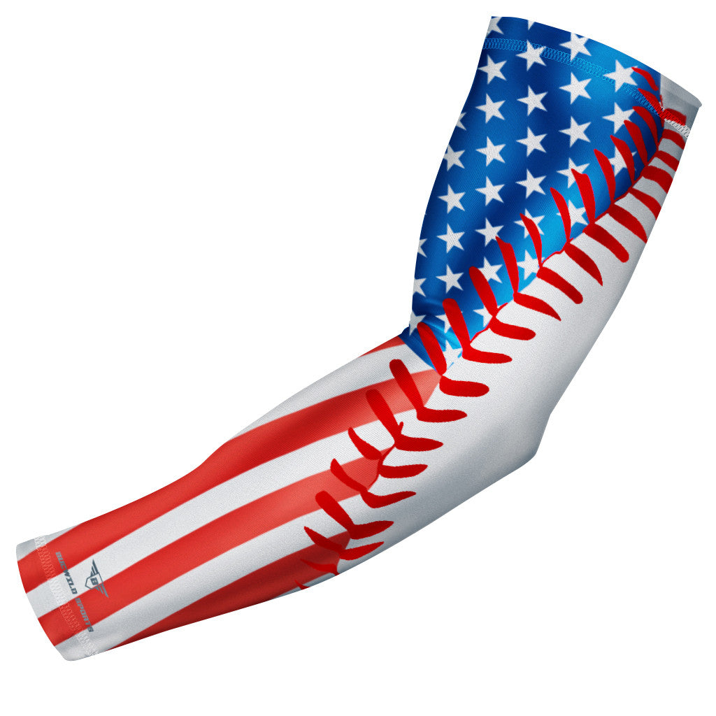 Bucwild Sports Flag Baseball Thread Compression Arm Sleeve