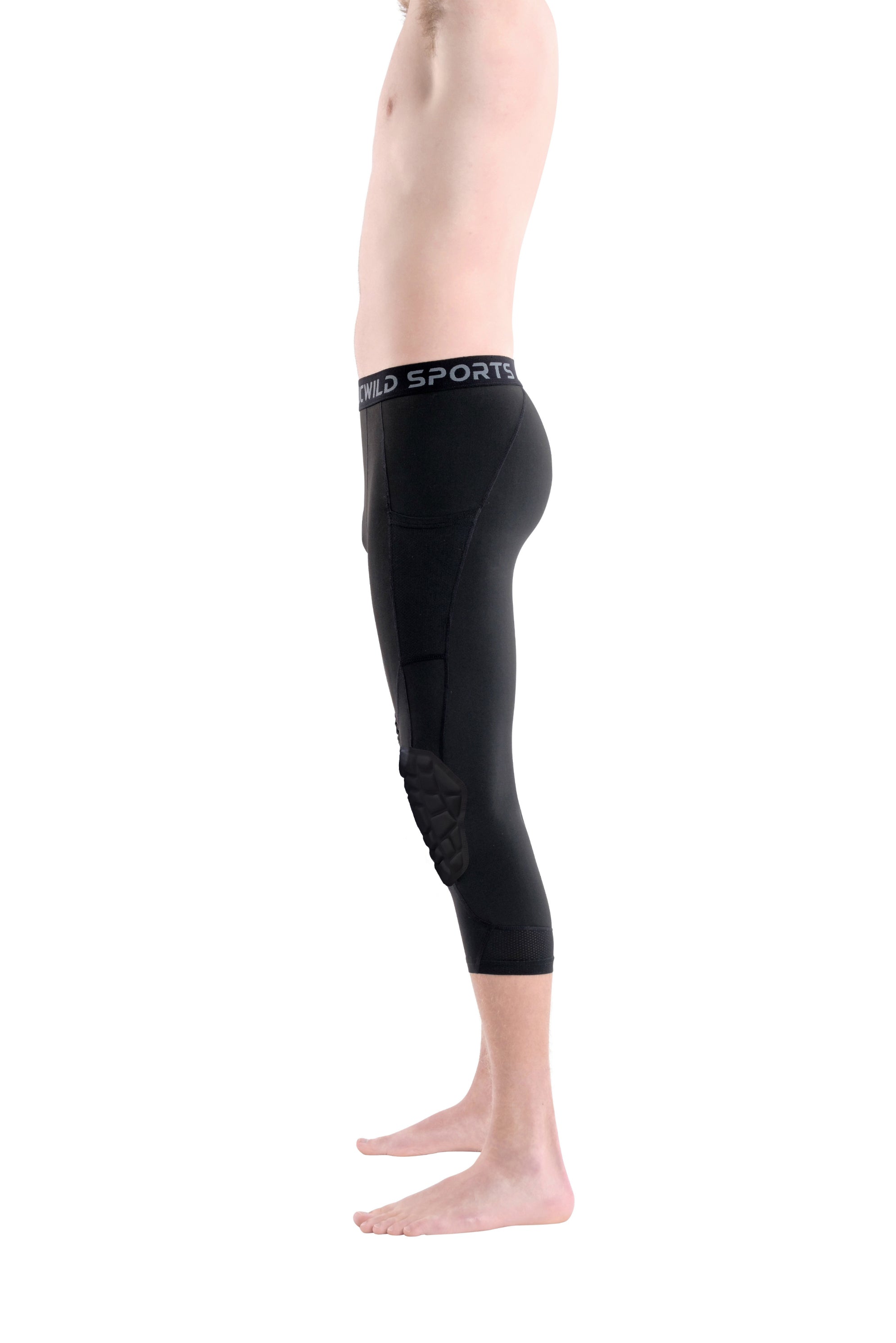 Padded Knee Compression Pants Tights for Basketball Volleyball & All