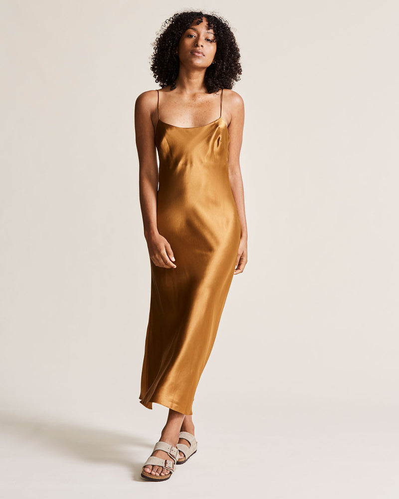 Silk Slip Silk Slip Dress Copper Natalija Natalija Wardrobe Essentials Made To Order