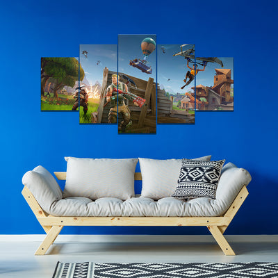 fortnite battle zone 5 piece canvas - empire fortnite