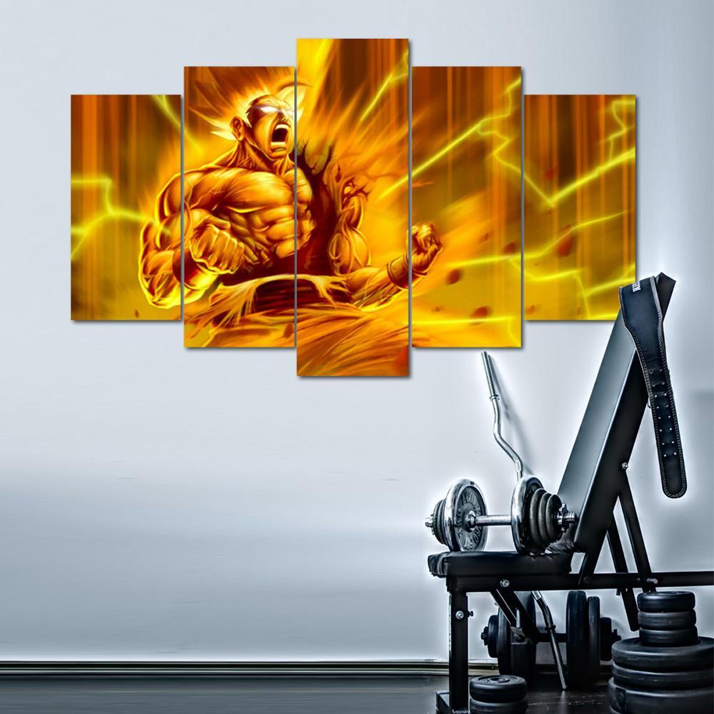 Dbz Goku Super Saiyan 5 Piece Canvas Painting Empire Prints