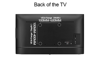 Back Of TV VESA 100MM-600MM