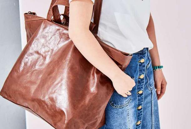 genuine leather tote bag