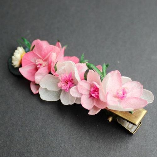 real flower hair clip