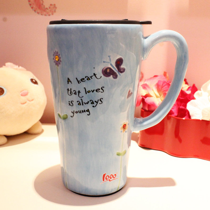 Handmade Cute Cool Oversized Quotes Tall Pottery Funny Coffee Milk Mug Evergiftz