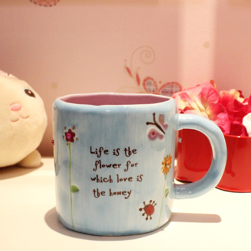Handmade Cute Cool Oversized Quotes Tall Pottery Funny Coffee Milk Mug Evergiftz