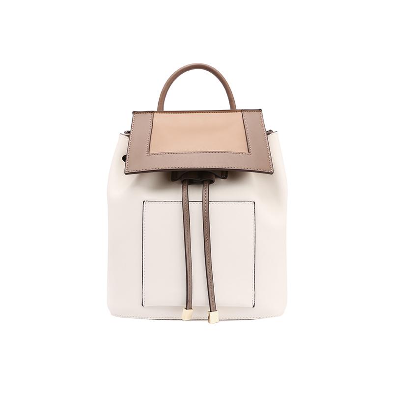 white leather backpacks