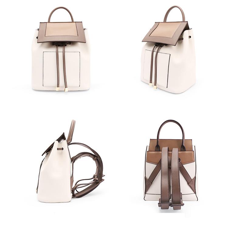 white leather backpacks