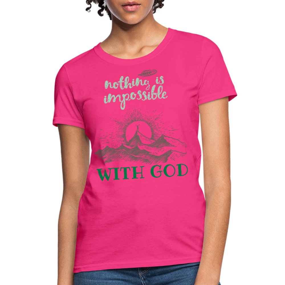 Nothing Is Impossible With God - Women's T-Shirt – Christian Designz Store