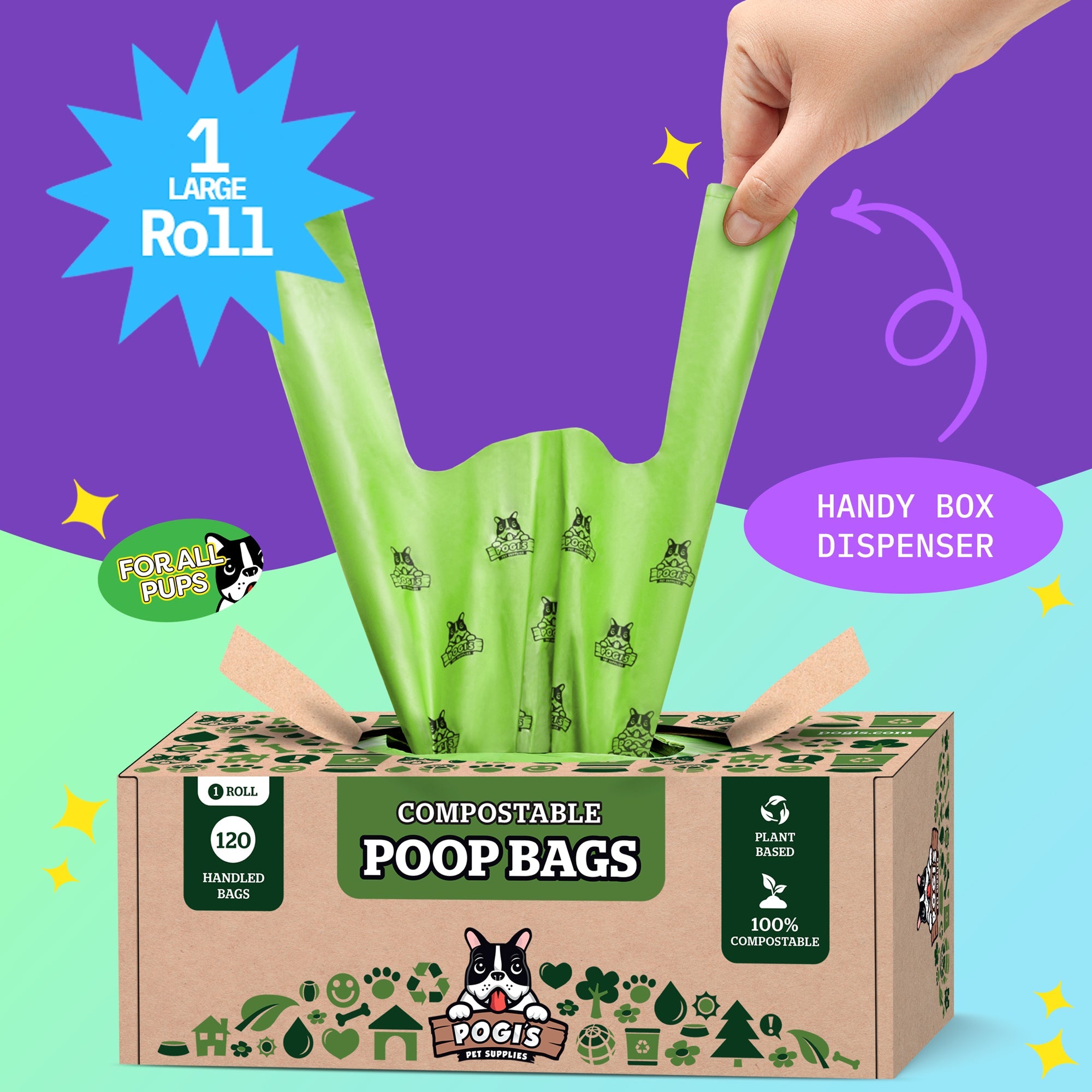 Large Compostable Dog Poop Bags With Handles