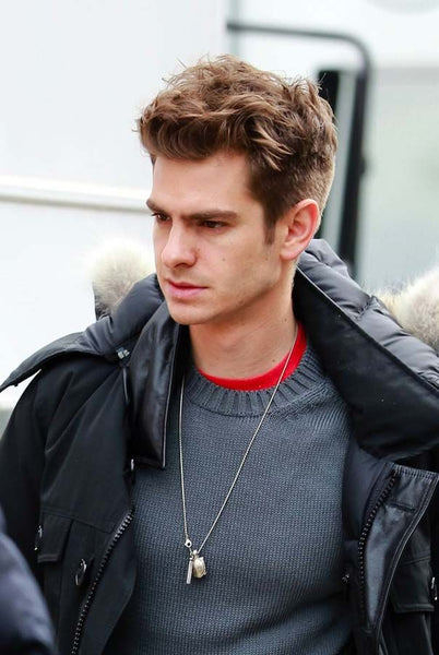 How to get Andrew Garfield’s haircut and hairstyle – quiff with short back and sides .