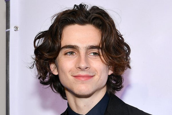How to get the Timothee Chalamet haircut - wavy medium to long hair with side parting