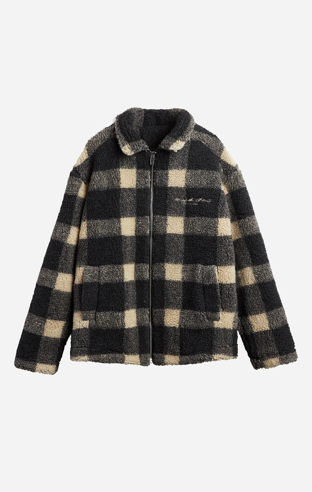 ONLY THE BLIND - Beige Check Borg Jacket – ONLY THE BLIND™