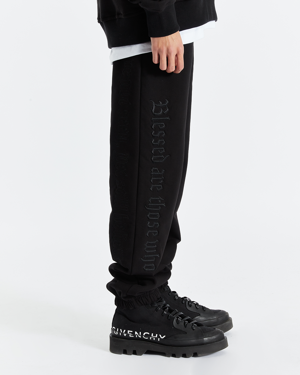 Black Split Statement Sweatpants