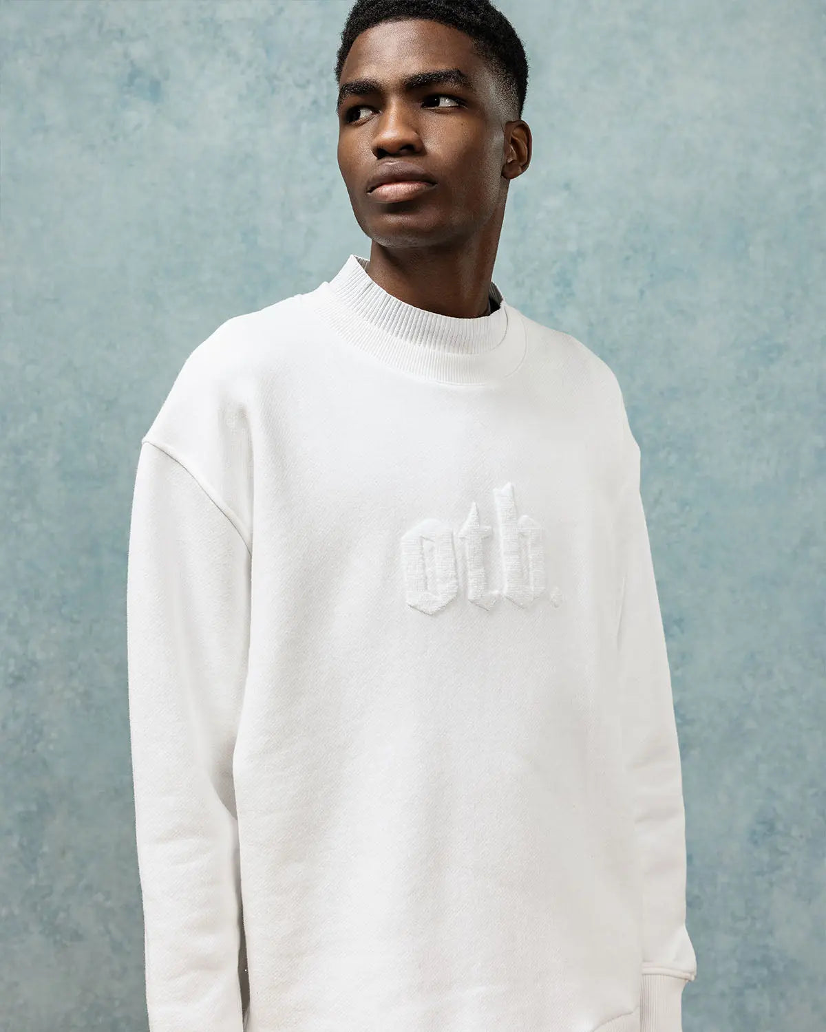 Ivory High-Neck Sweatshirt