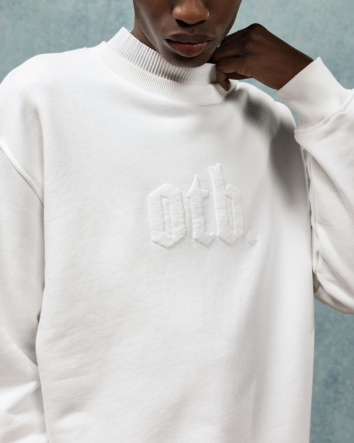 Ivory High-Neck Sweatshirt