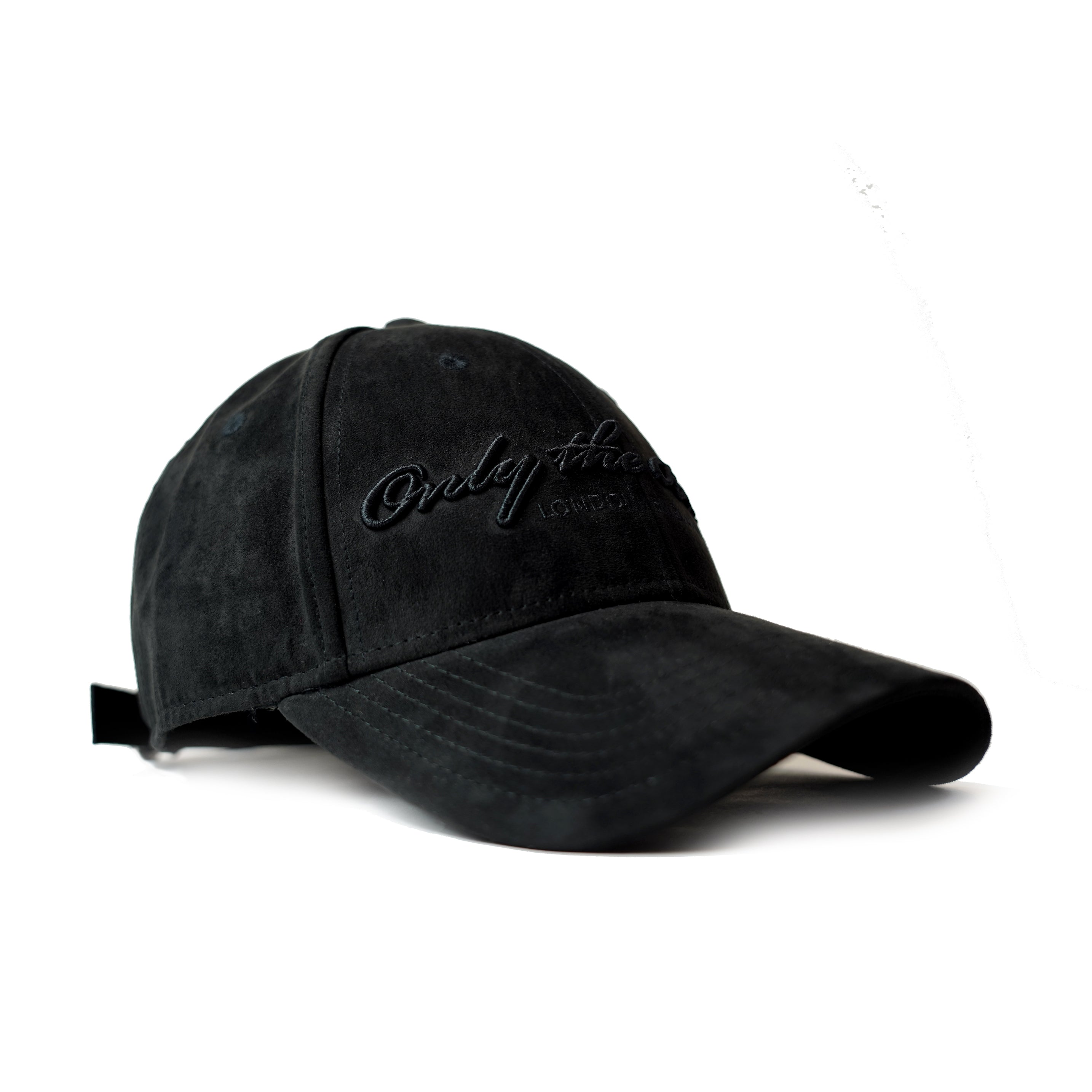 Black Suede Signature Cap