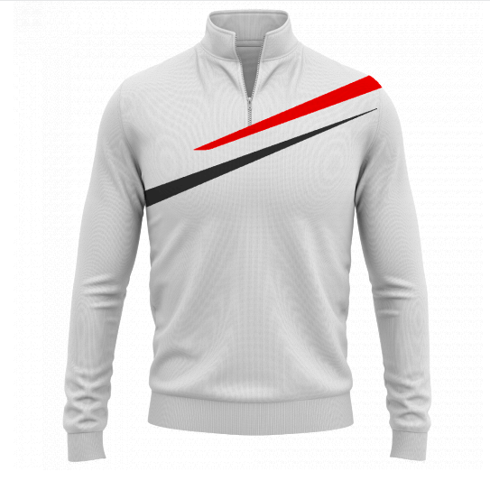 Motorsport teamwear sublimated zip neck jumper design blank