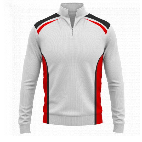 Motorsport teamwear sublimated zip neck jumper design 1