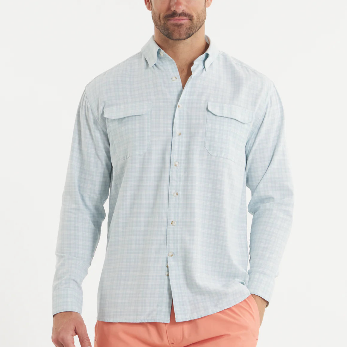 Southern Marsh Mist Slue LSMerida Mar Preformance Button Up