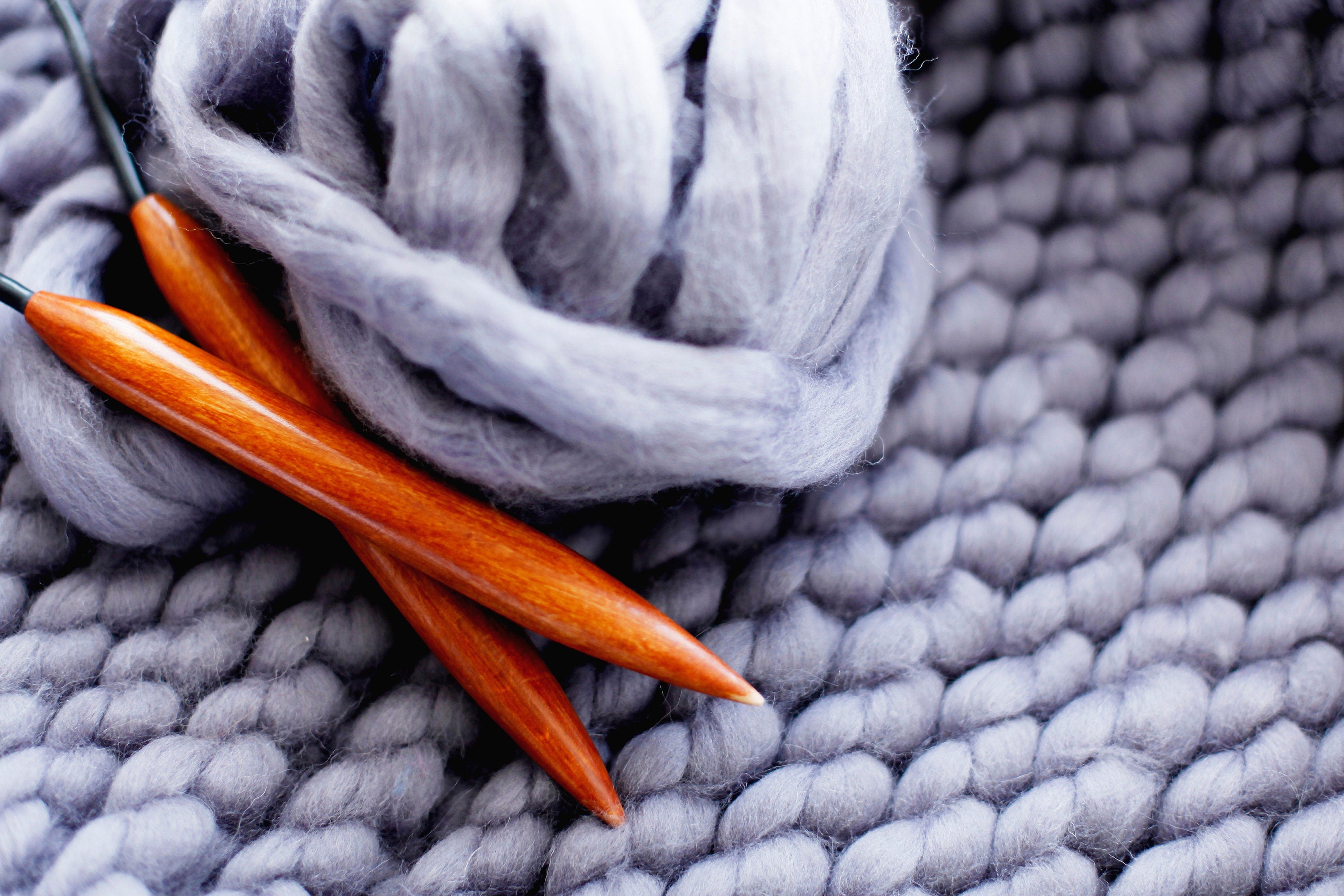 Chunky Yarn, Big Yarn, Chunky Knit Blanket Yarn DIY Arm Knitting Merino  Wool Rov