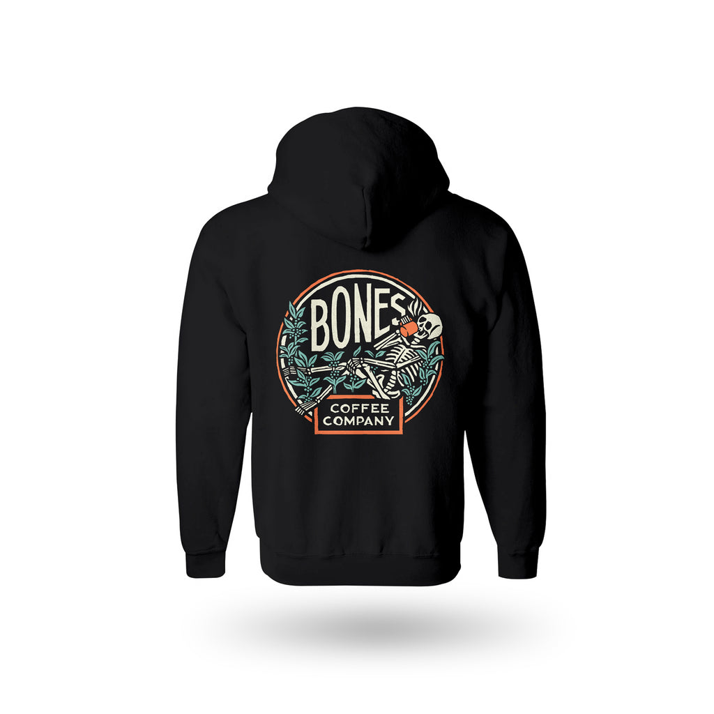 Classic Logo Hoodie (Black, Small) – Bones Coffee Company