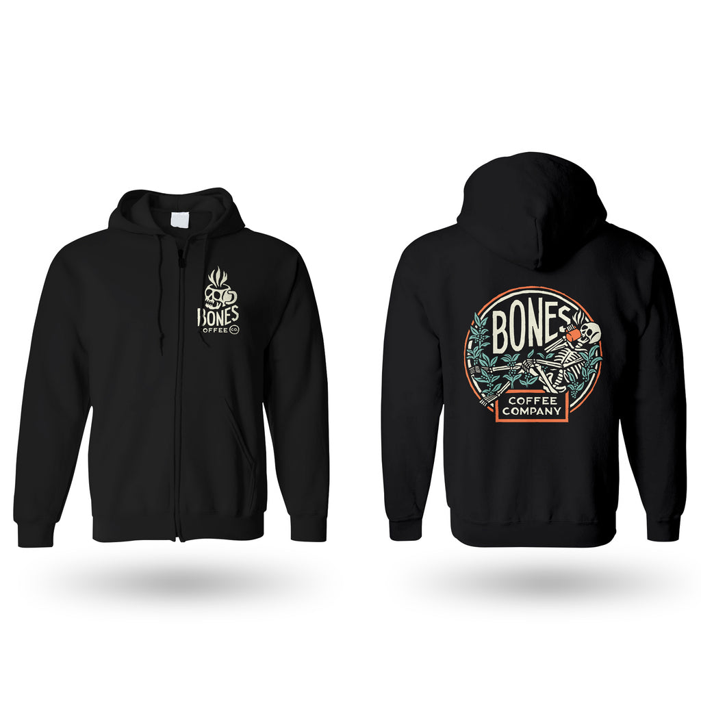 Classic Logo Hoodie (Black, Small) – Bones Coffee Company