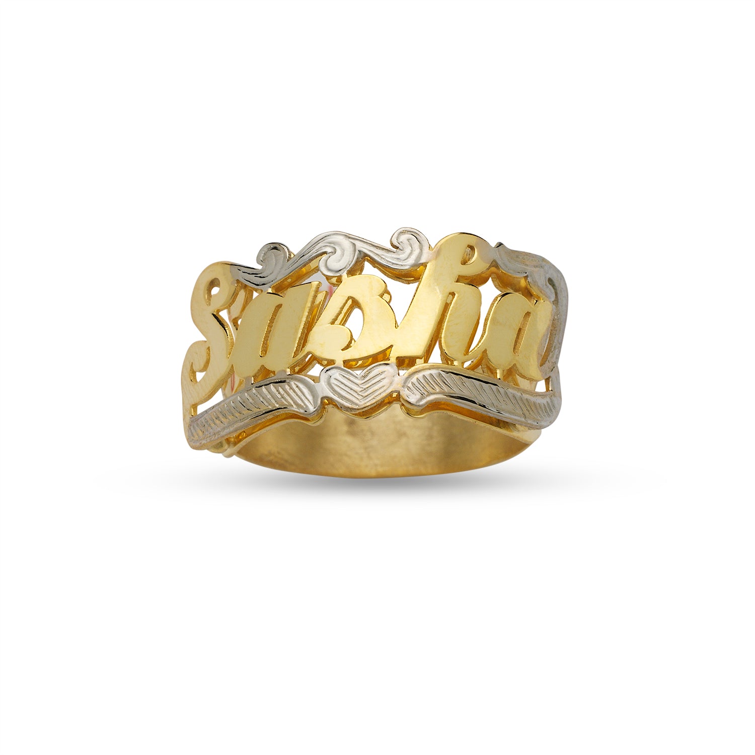 Better Jewelry Script Heart 14K Gold Name Ring – Betterjewelry