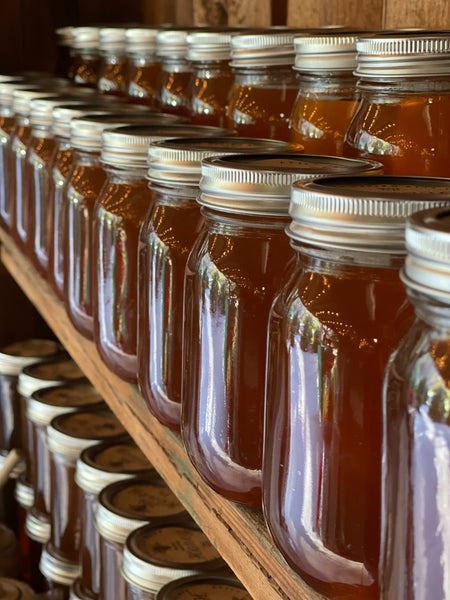 Honey jar stockpile. Source: Bonnie Hawkins via Upslash