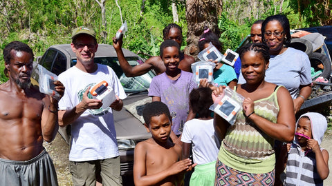 LuminAID inflatable solar lanterns illuminate Trafalgar Dominica