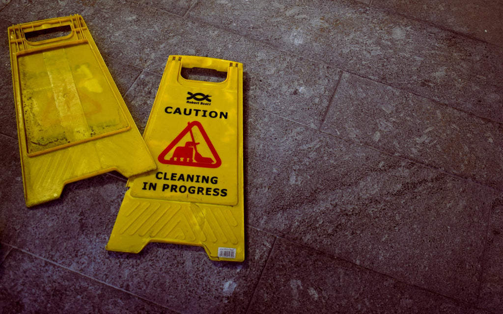 Identify workplace safety hazard, such as wet floors or other injury causing hazards.